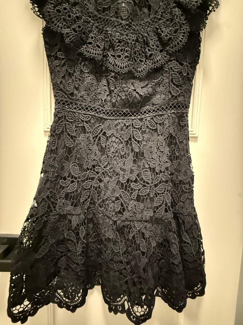 Adelyn Rae Black Lace Ruffle Dress - Picture 7 of 10